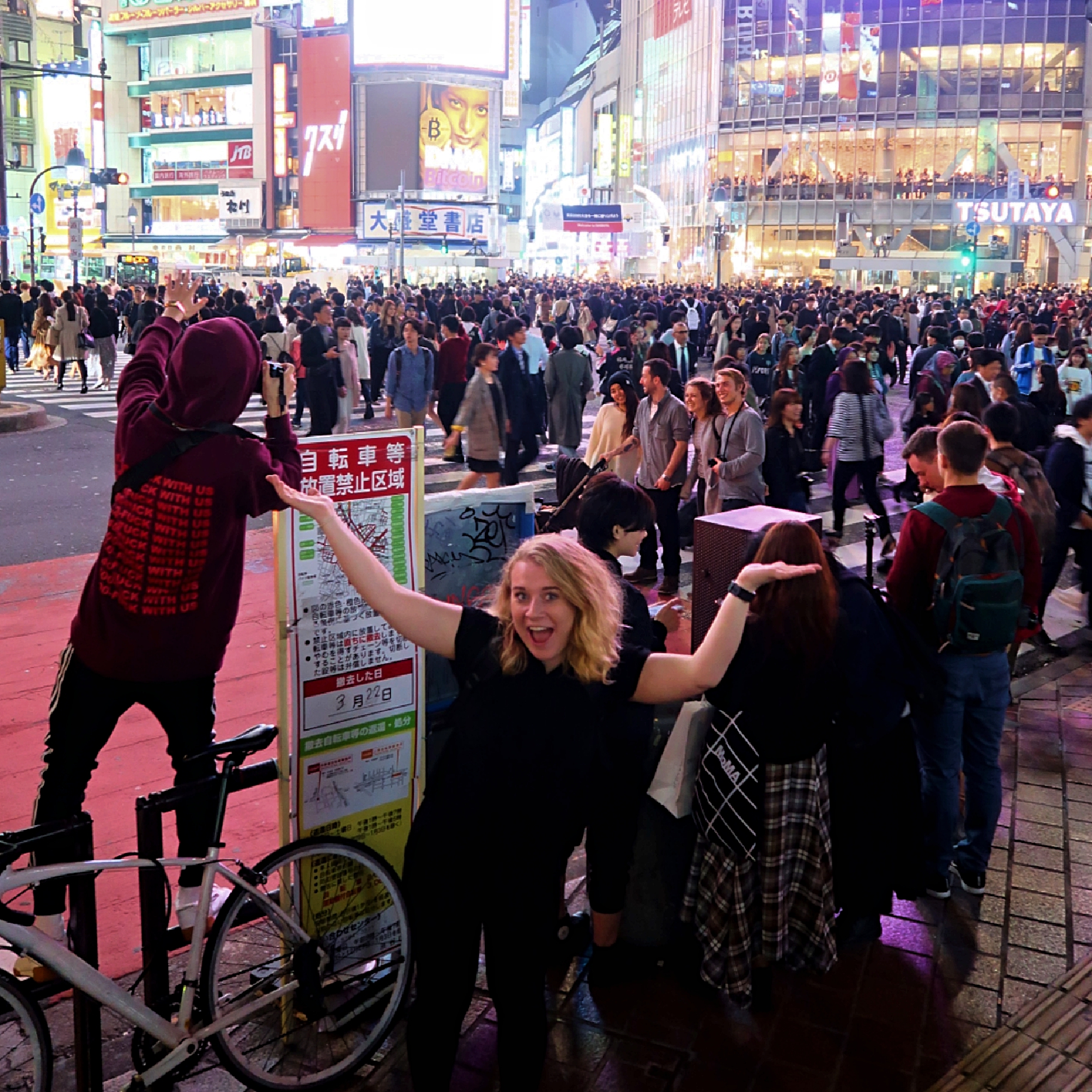 Tokyo - The Best Bits: me at Shibuya Crossing 