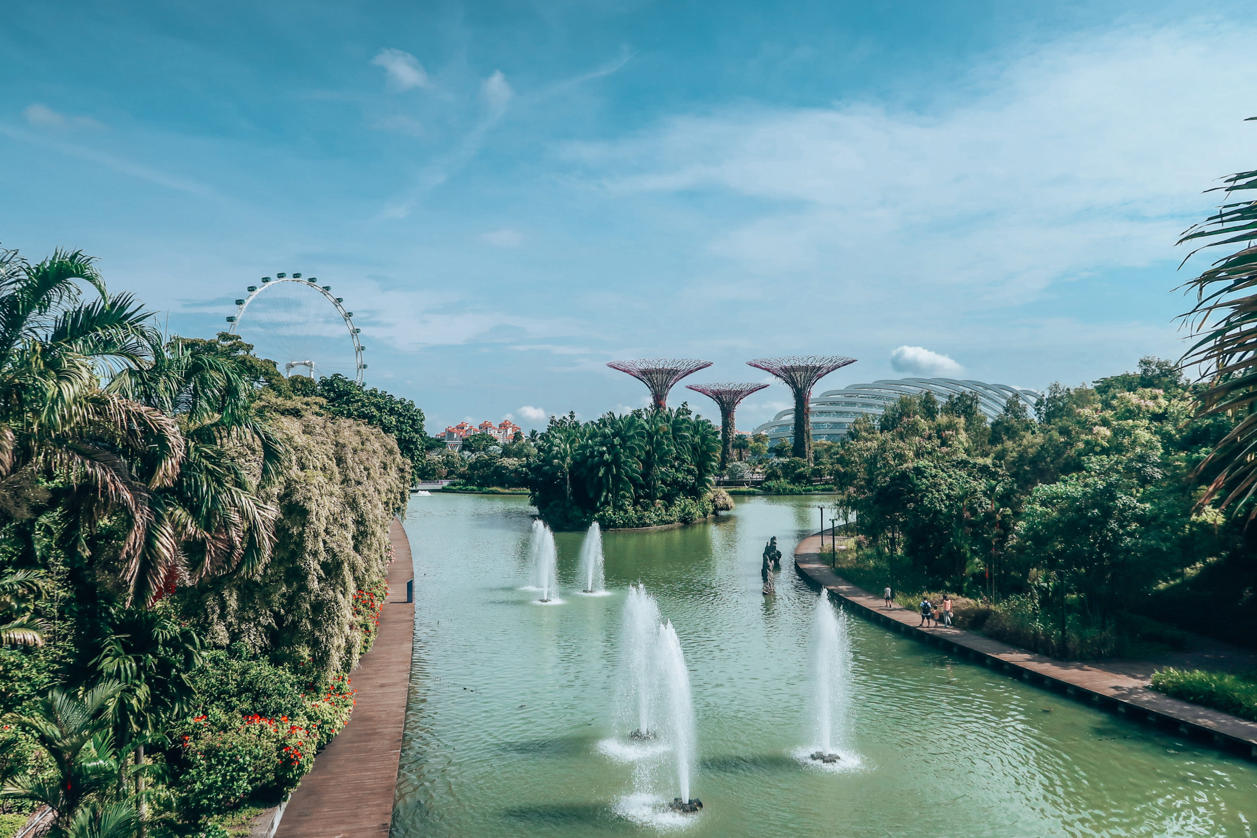Visiting the Gardens by the Bay - taken from Dragonfly Bridge