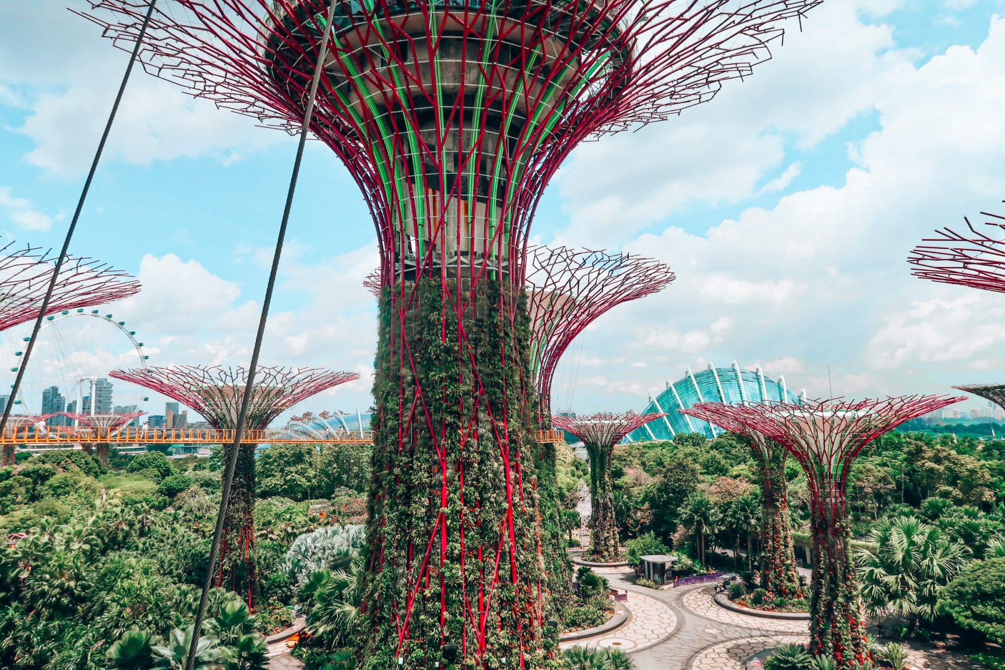 Visiting the Gardens by the Bay - from OCBC Skyway 